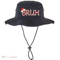 Funny Christmas Candy Cane Bruh Bucket Hat thumb 0