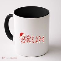 Funny Christmas Candy Cane Bruh Coffee Mug thumb 0
