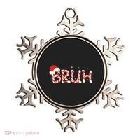 Funny Christmas Candy Cane Bruh Ornament thumb 0