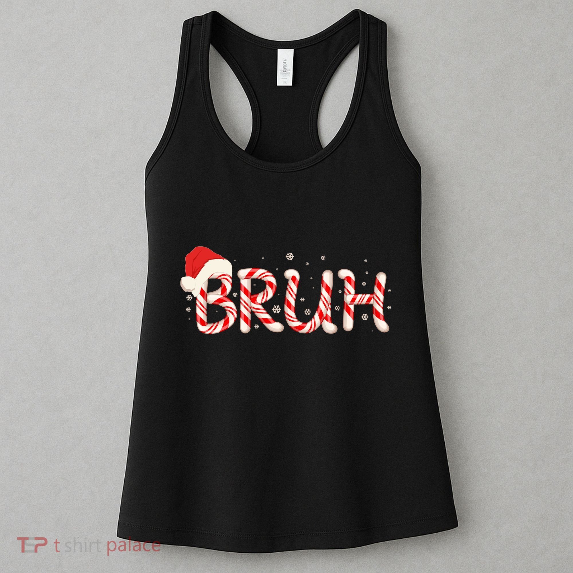 Funny Christmas Candy Cane Bruh Women's Tank Top