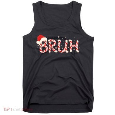 Funny Christmas Candy Cane Bruh Tank Top