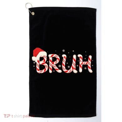 Funny Christmas Candy Cane Bruh Golf Towel