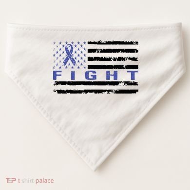Fight Colon Cancer Awareness T USA-Made Doggie Bandana