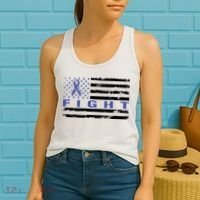 Fight Colon Cancer Awareness T Women's Tank Top thumb 2