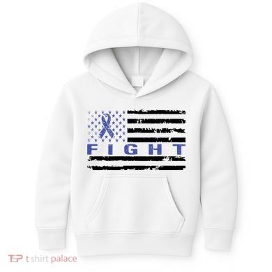 Fight Colon Cancer Awareness T Kids Hoodie