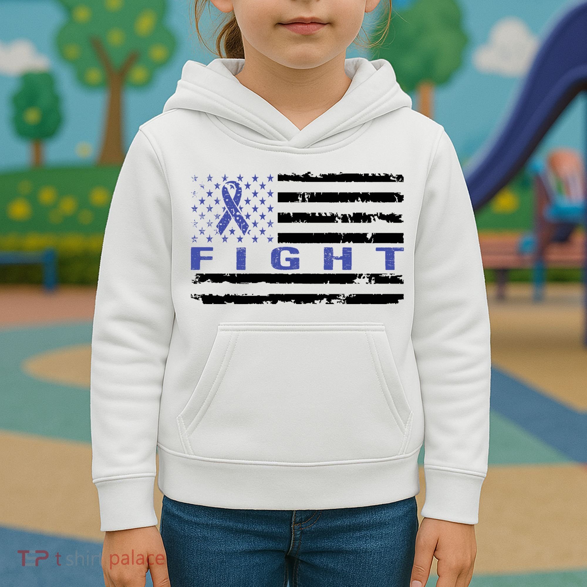 Fight Colon Cancer Awareness T Kids Hoodie