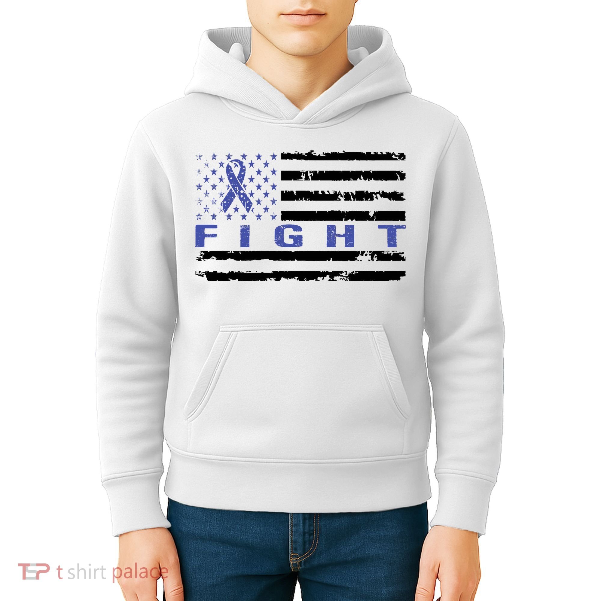 Fight Colon Cancer Awareness T Kids Hoodie