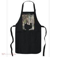 Funny Cute Camo US America Flag Turkey Day Hunting Thanksgiving Apron thumb 0