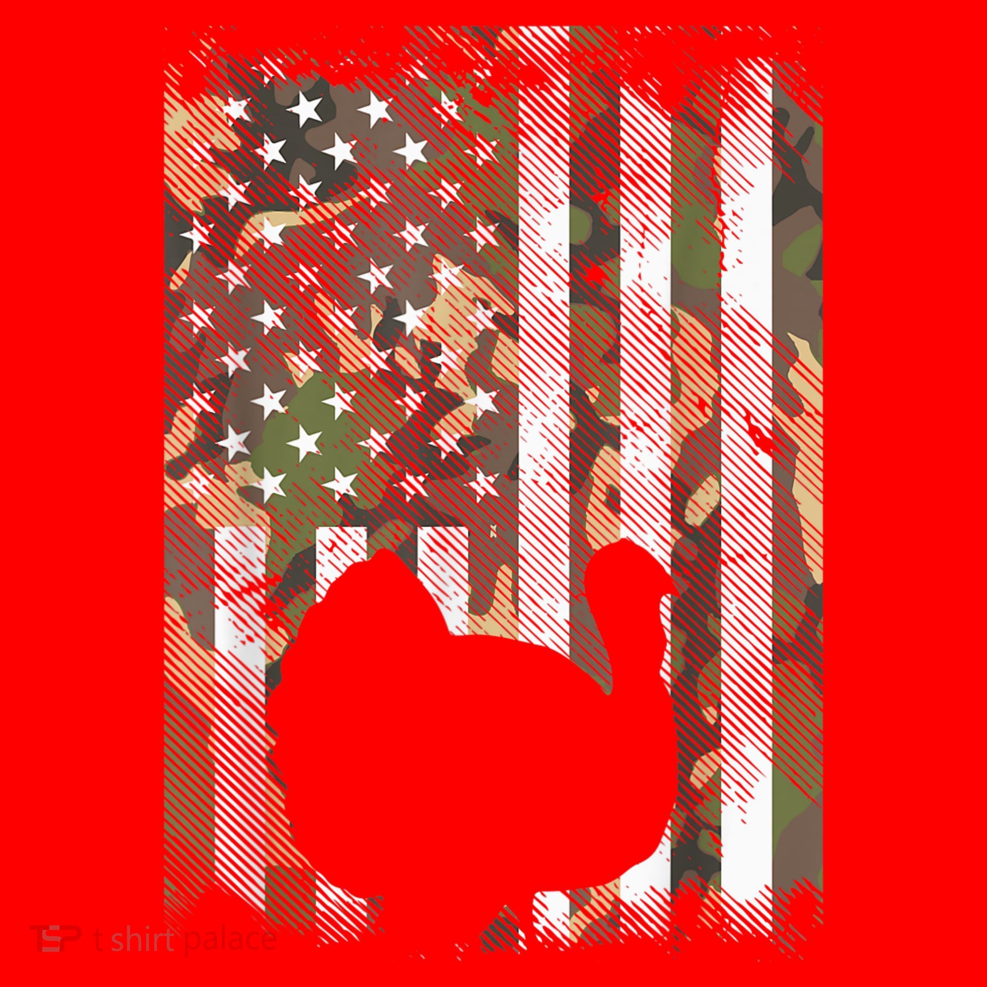 Funny Cute Camo US America Flag Turkey Day Hunting Thanksgiving Santa Hat