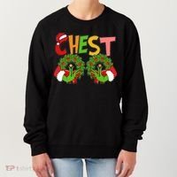 Funny Christmas Chest Matching Couple Women's Sweatshirt thumb 0
