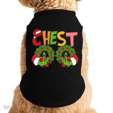 Funny Christmas Chest Matching Couple Doggie Tank