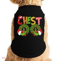 Funny Christmas Chest Matching Couple Doggie Tank thumb 0