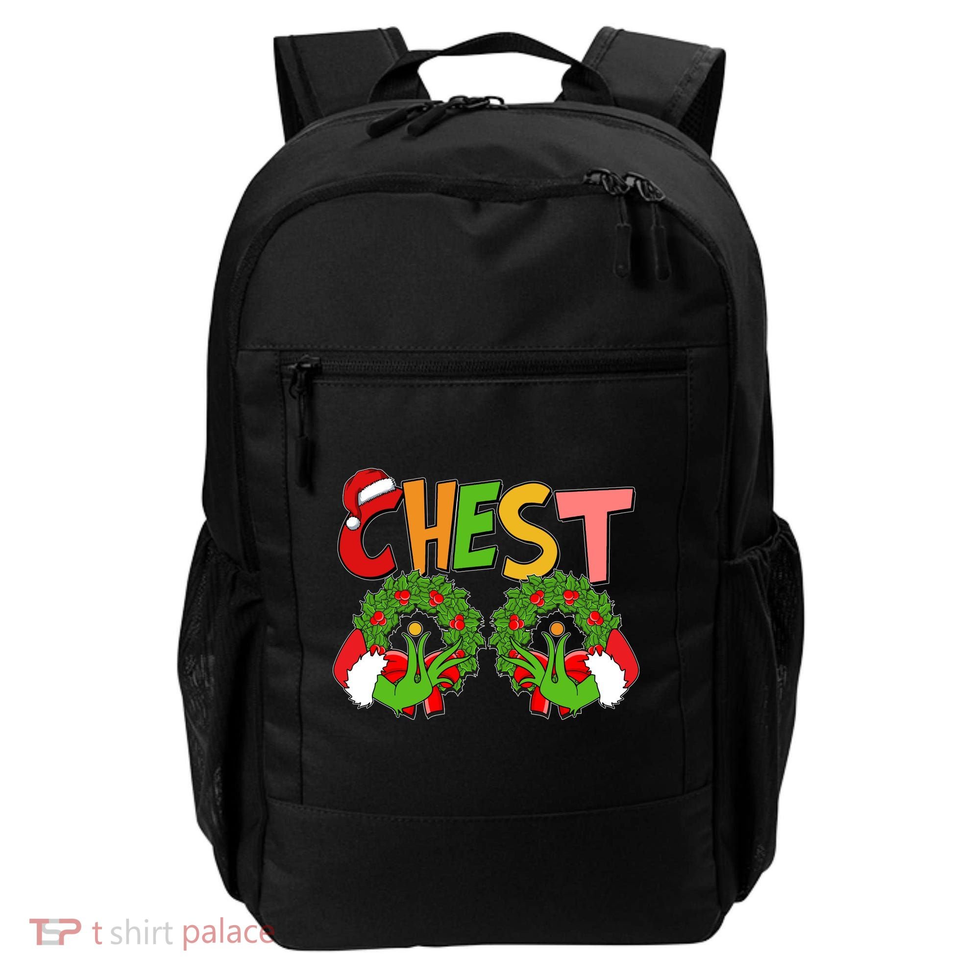 Funny Christmas Chest Matching Couple Backpack