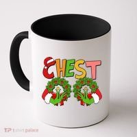 Funny Christmas Chest Matching Couple Coffee Mug thumb 0