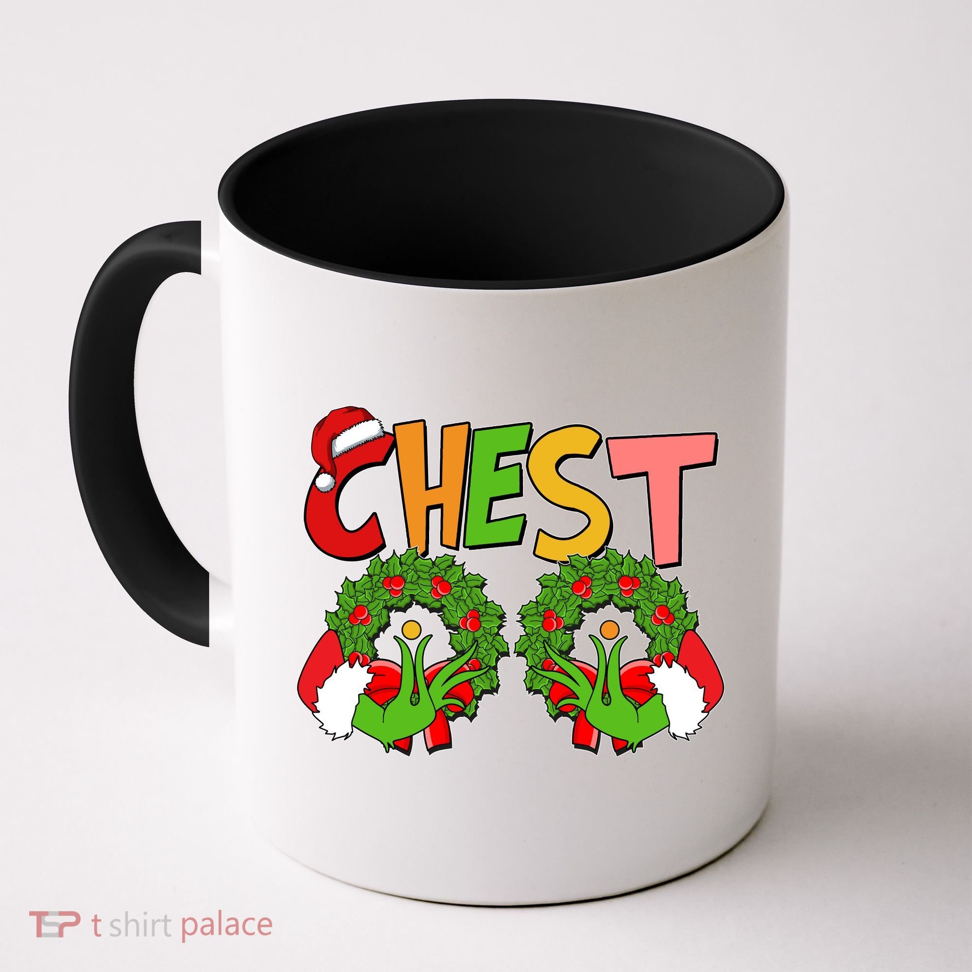 Funny Christmas Chest Matching Couple Coffee Mug