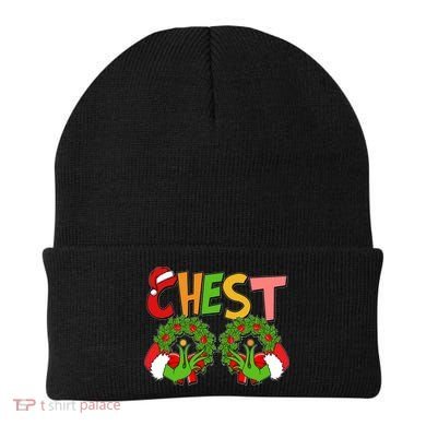Funny Christmas Chest Matching Couple Beanie