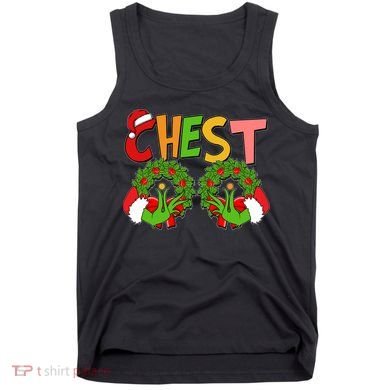Funny Christmas Chest Matching Couple Tank Top