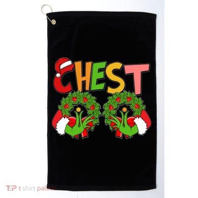 Funny Christmas Chest Matching Couple Golf Towel