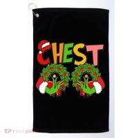 Funny Christmas Chest Matching Couple Golf Towel thumb 0