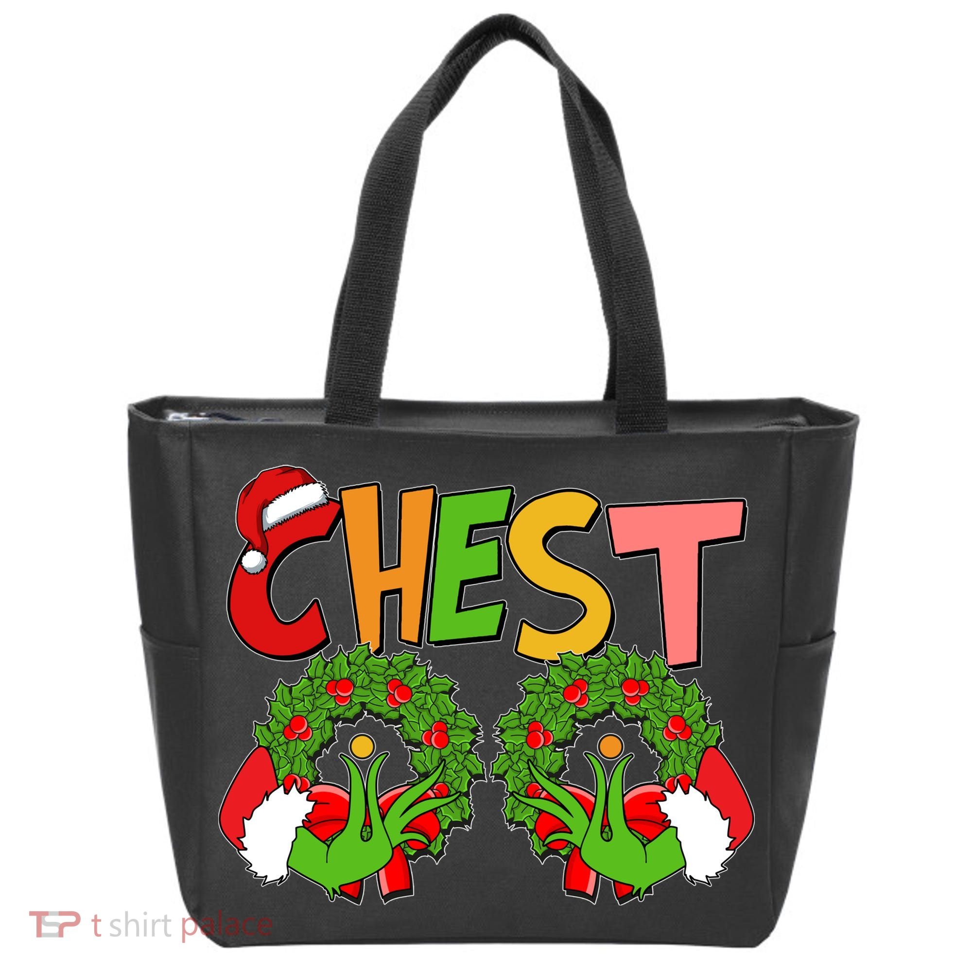 Funny Christmas Chest Matching Couple Tote Bag