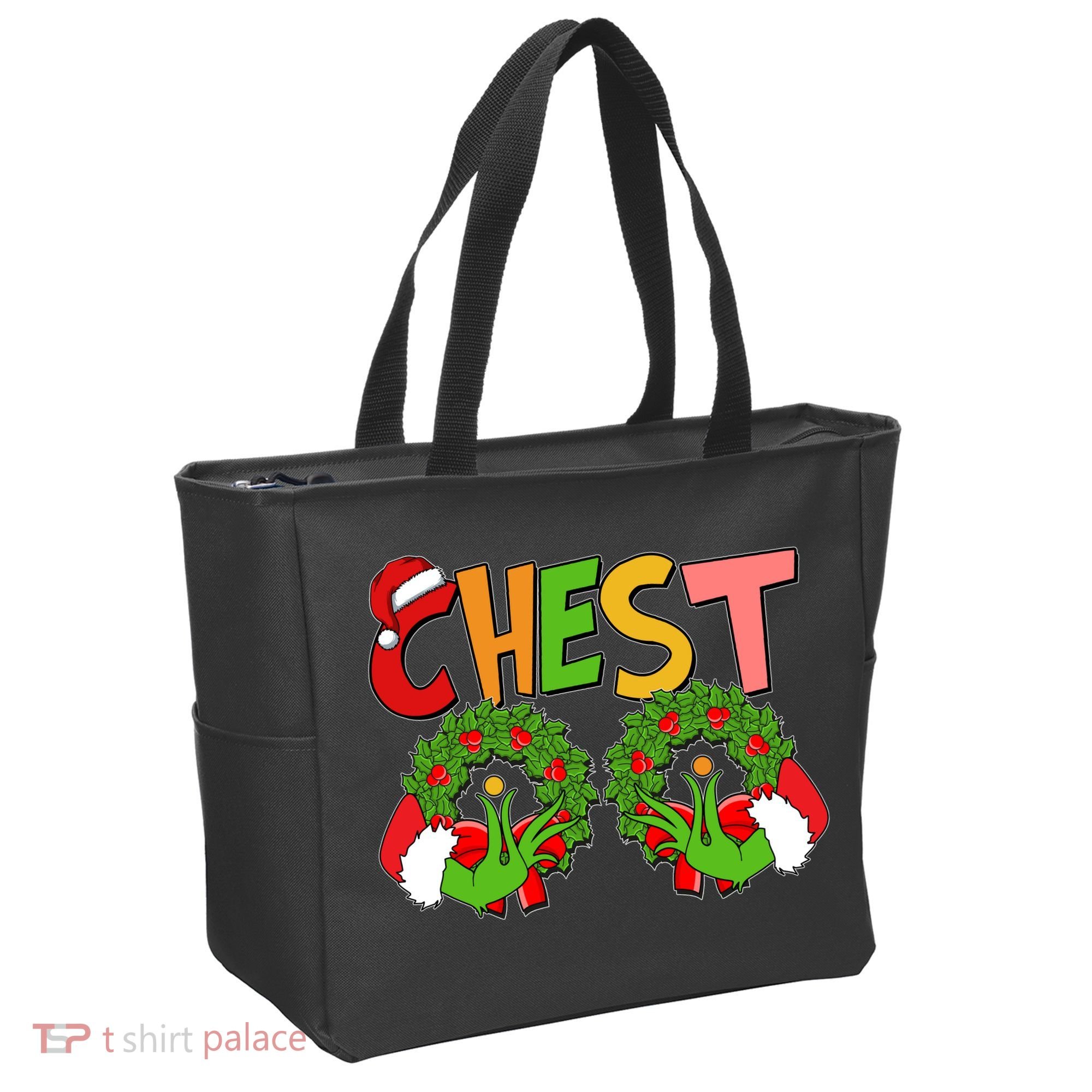 Funny Christmas Chest Matching Couple Tote Bag