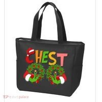Funny Christmas Chest Matching Couple Tote Bag thumb 3