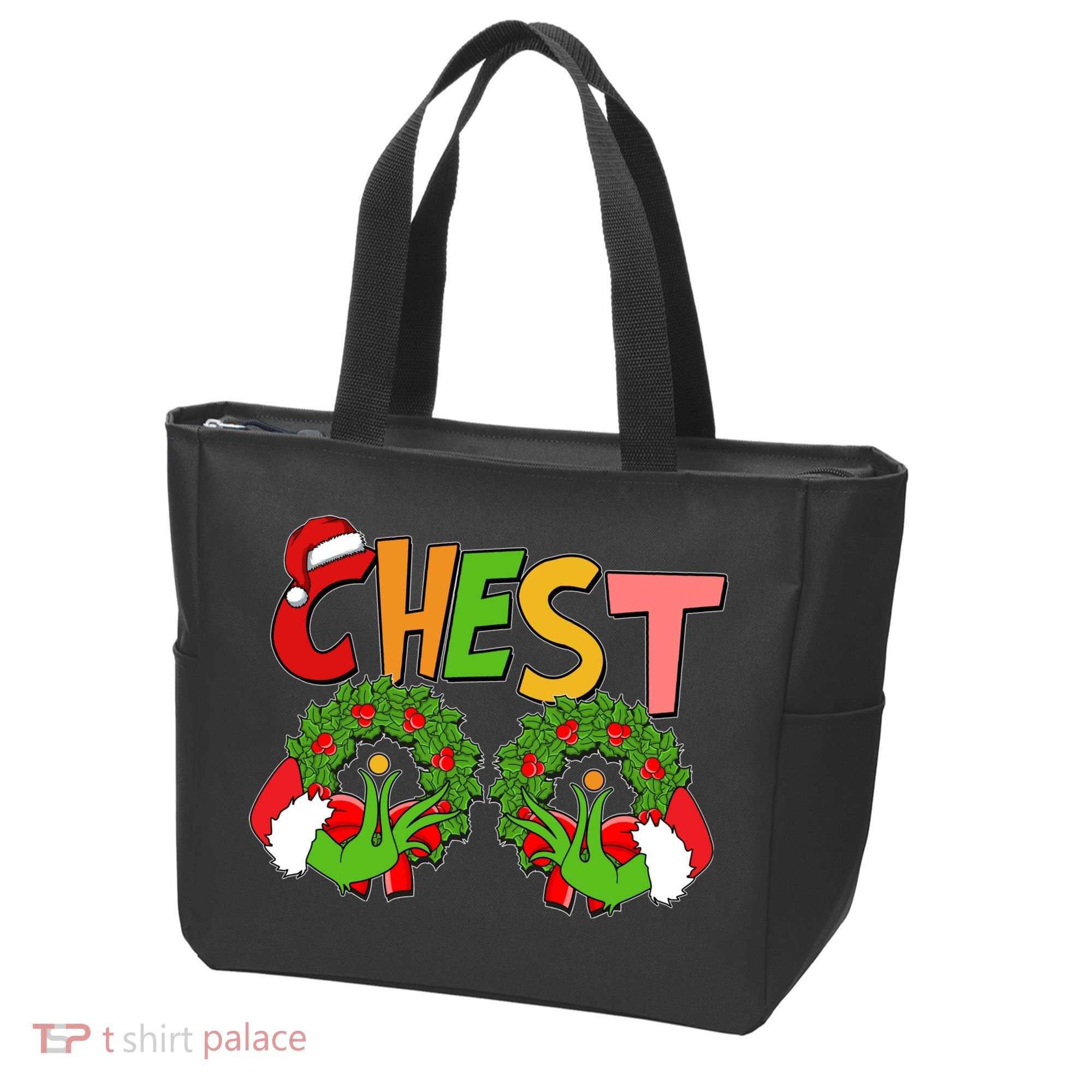 Funny Christmas Chest Matching Couple Tote Bag