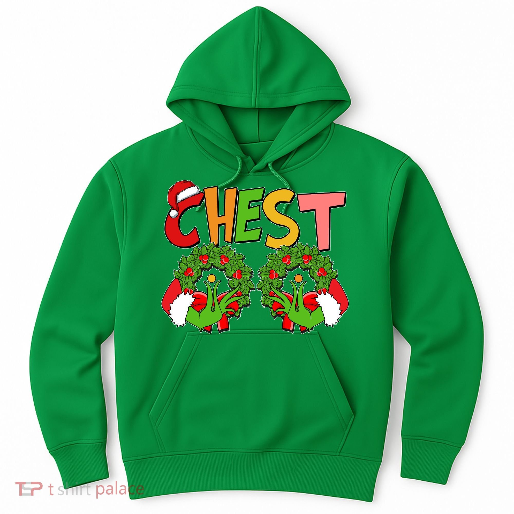 Funny Christmas Chest Matching Couple Hoodie