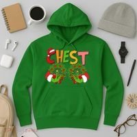 Funny Christmas Chest Matching Couple Hoodie thumb 3
