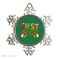 Funny Christmas Chest Matching Couple Ornament thumb 0