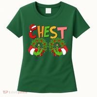 Funny Christmas Chest Matching Couple Women's T-Shirt thumb 0