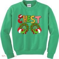 Funny Christmas Chest Matching Couple Kids Sweatshirt thumb 0