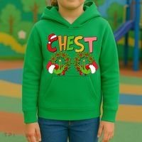 Funny Christmas Chest Matching Couple Kids Hoodie thumb 3