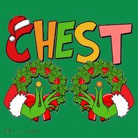 Funny Christmas Chest Matching Couple Kids Long Sleeve Shirt thumb 2