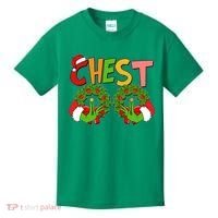 Funny Christmas Chest Matching Couple Kids T-Shirt thumb 0
