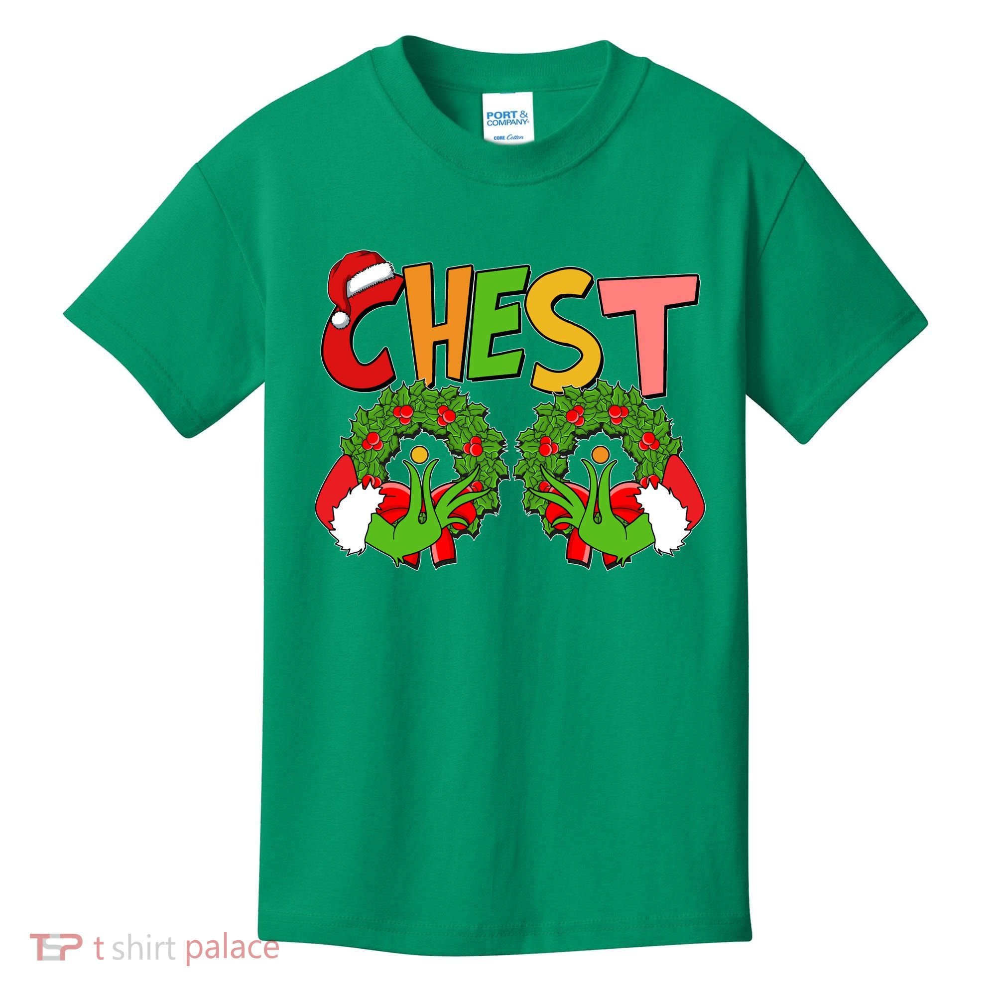 Funny Christmas Chest Matching Couple Kids T-Shirt