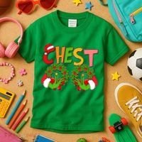 Funny Christmas Chest Matching Couple Kids T-Shirt thumb 3