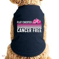 Flat Chested Cancer Free Sunflower Breast Cancer Doggie Tank thumb 0