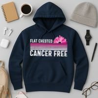 Flat Chested Cancer Free Sunflower Breast Cancer Hoodie thumb 3