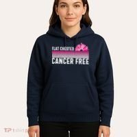 Flat Chested Cancer Free Sunflower Breast Cancer Hoodie thumb 5