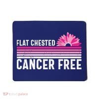 Flat Chested Cancer Free Sunflower Breast Cancer Mousepad thumb 0