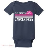Flat Chested Cancer Free Sunflower Breast Cancer Baby Bodysuit thumb 0