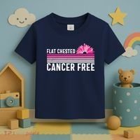 Flat Chested Cancer Free Sunflower Breast Cancer Toddler T-Shirt thumb 3