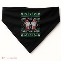 Funny Christmas Cheer Christmas Beer Ugly Sweater USA-Made Doggie Bandana thumb 0