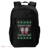 Funny Christmas Cheer Christmas Beer Ugly Sweater Backpack thumb 0