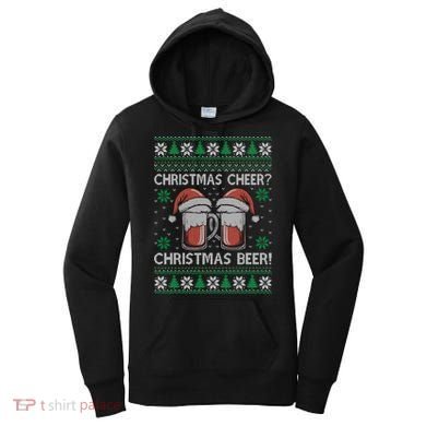 Funny Christmas Cheer Christmas Beer Ugly Sweater Women's Hoodie