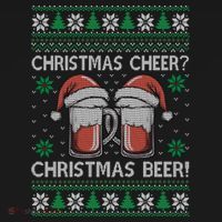 Funny Christmas Cheer Christmas Beer Ugly Sweater Women's Hoodie thumb 2