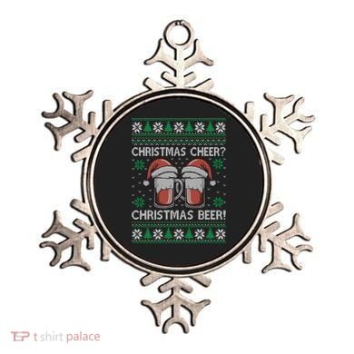 Funny Christmas Cheer Christmas Beer Ugly Sweater Ornament
