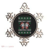 Funny Christmas Cheer Christmas Beer Ugly Sweater Ornament thumb 0