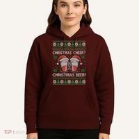 Funny Christmas Cheer Christmas Beer Ugly Sweater Hoodie thumb 5
